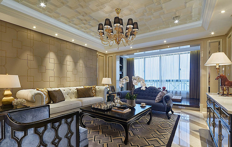 客厅图片来自家装大管家在140平奢华欧式风格 富丽堂皇家园的分享