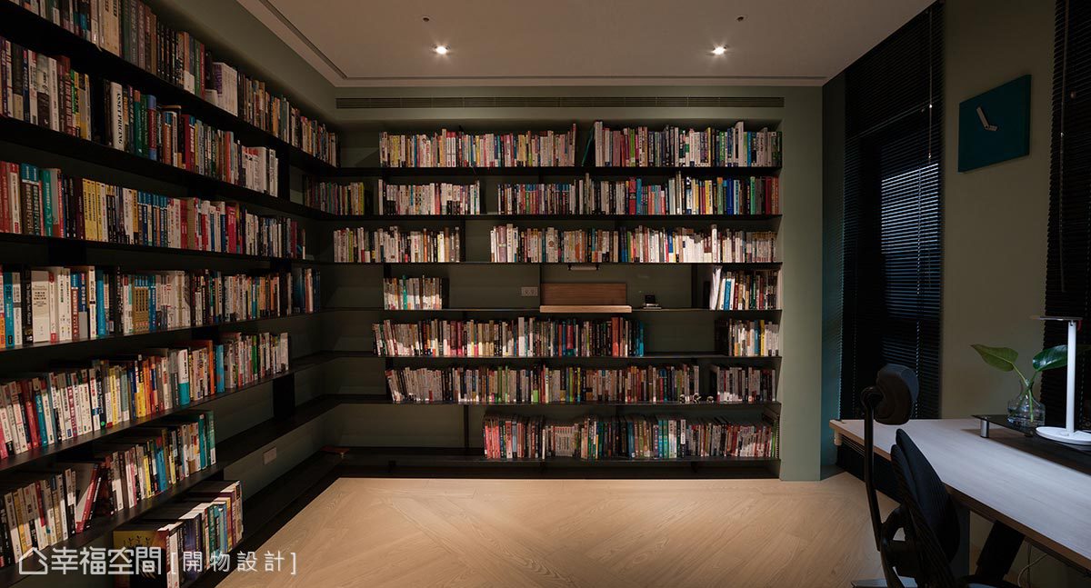 三居 现代 简约 收纳 中式 书房图片来自幸福空间在书香弥漫の艺术唯美宅的分享