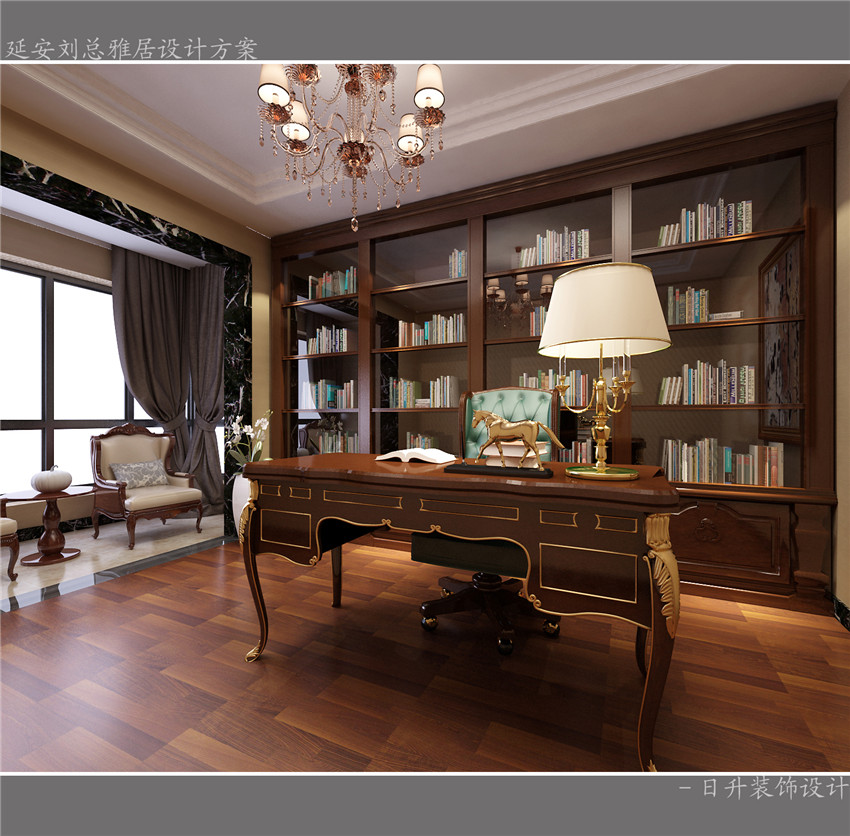 书房图片来自日升装饰秋红在西安金辉融侨190平米简欧风格的分享