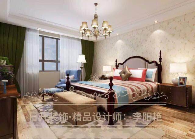 卧室图片来自日升装饰秋红在西安绿地城167美式风格的分享