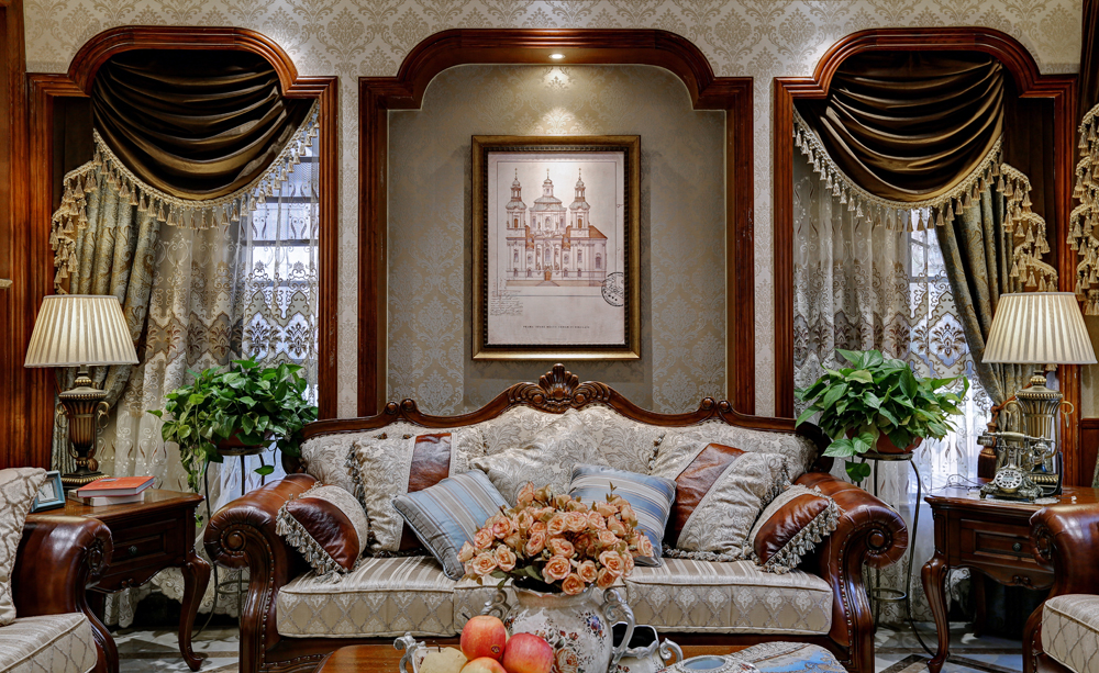 客厅图片来自爱尚易格装饰在爱尚易格美式豪宅设计的分享
