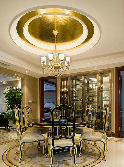 餐厅图片来自家装大管家在136平尊贵欧式3居 富贵锦绣生活的分享