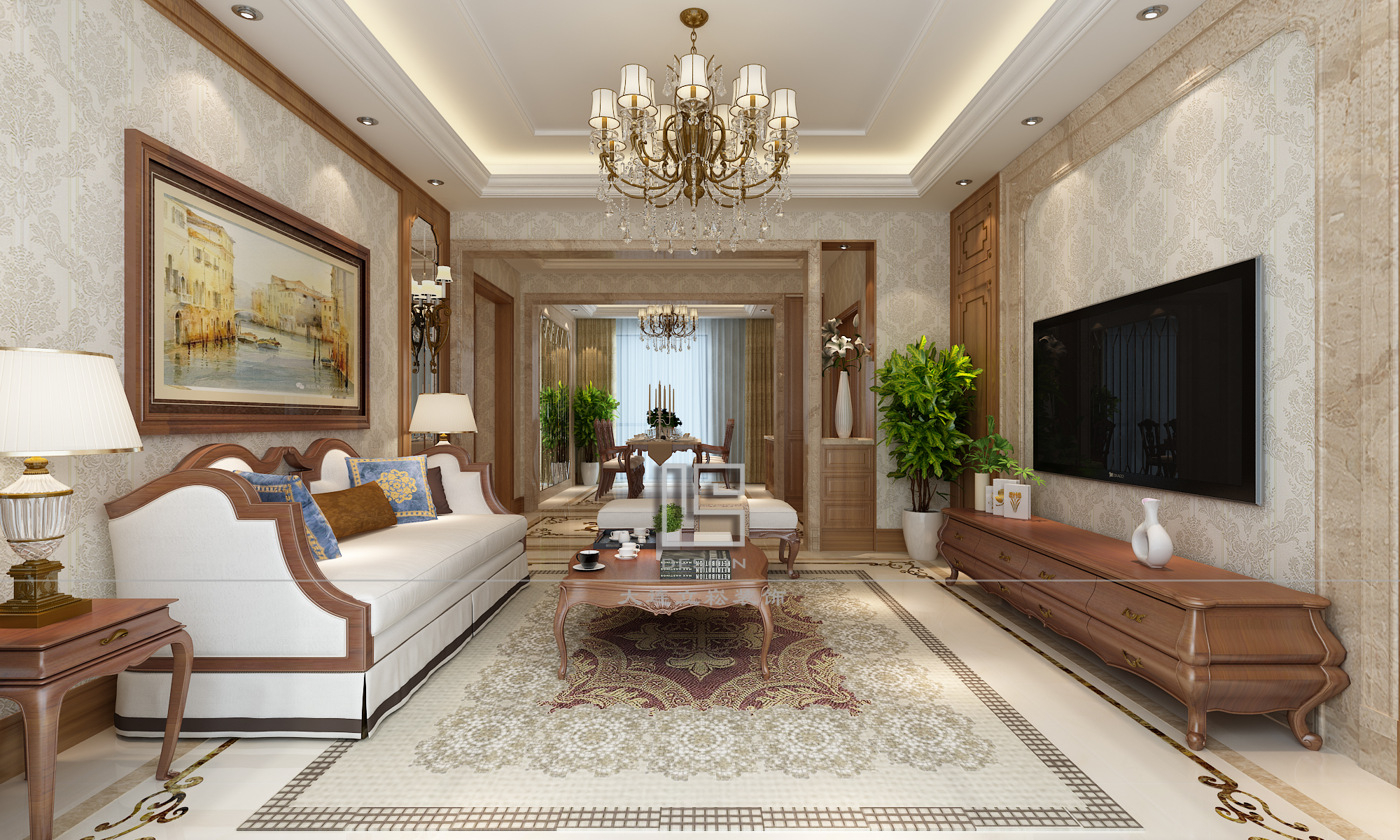 欧式 客厅图片来自大连立崧装饰在欧式风格的分享