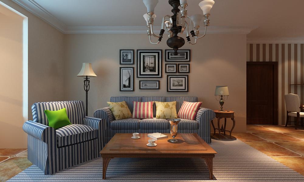 东环国际 美式风格 三居室 客厅图片来自百家设计小刘在东环国际130平美式风格全包12万的分享