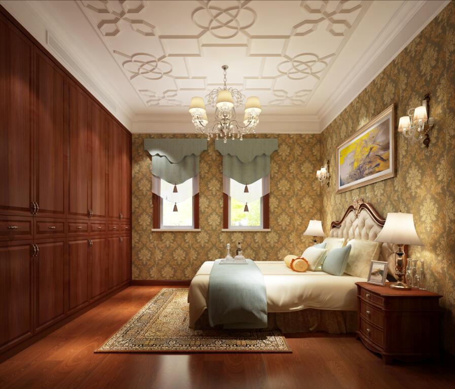 别墅 欧式 新古典 卧室图片来自轻舟装饰-90后的华仔在红杉溪谷-375平米-欧式古典风格的分享