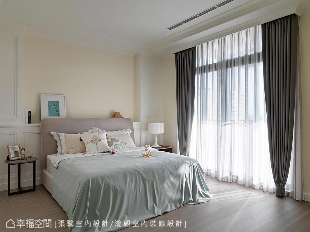别墅 美式 收纳 小资 卧室图片来自幸福空间在灰蓝色欧美风 大别墅小时尚的分享
