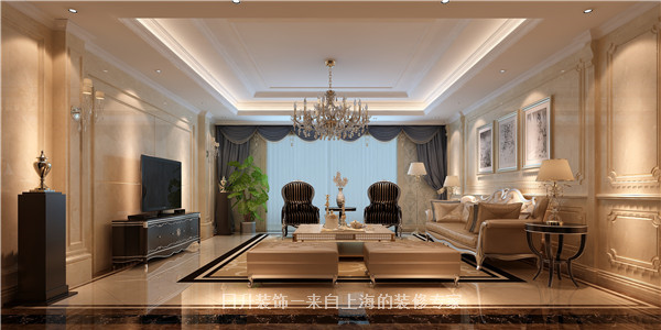 客厅图片来自日升嬛嬛在292平欧式风格装修的分享