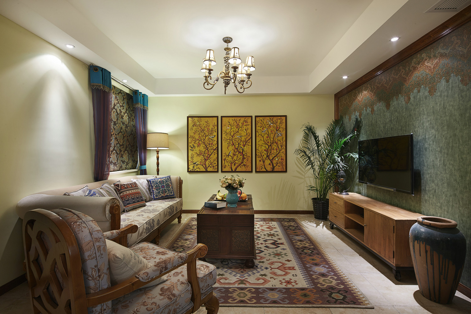 客厅图片来自翼森设计在美式田园的分享