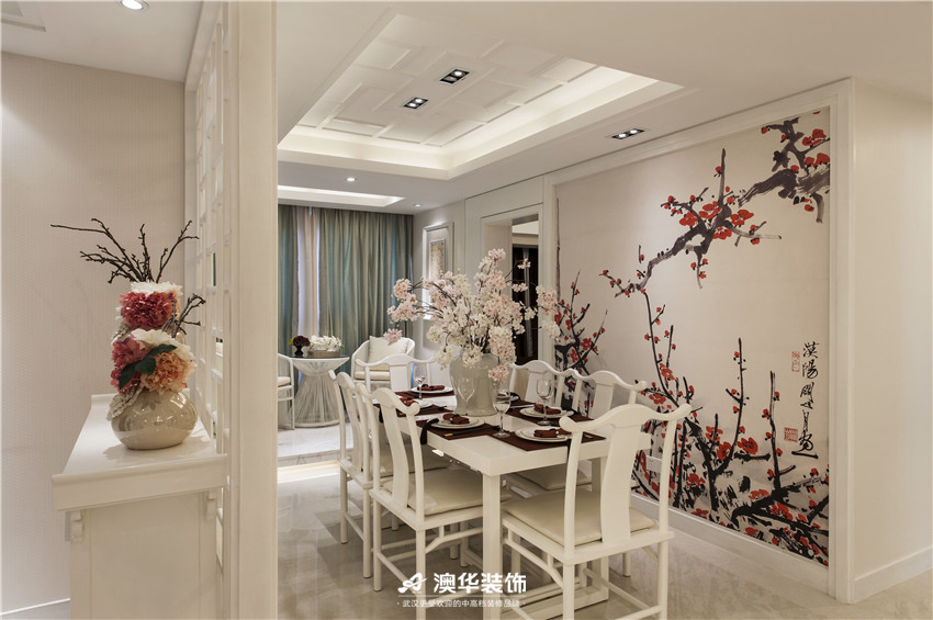 餐厅图片来自澳华装饰有限公司在海赋江城·现代中式，东方雅韵的分享