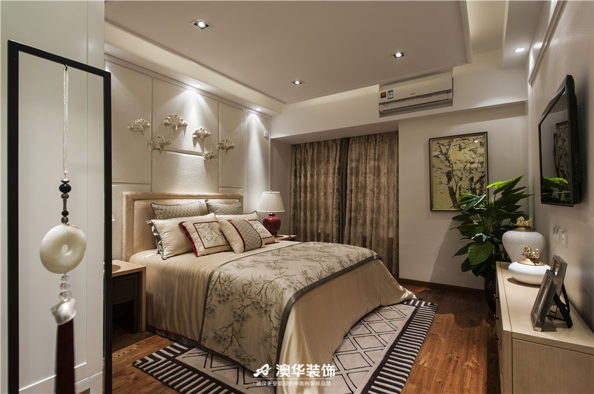卧室图片来自澳华装饰有限公司在海赋江城·现代中式，东方雅韵的分享