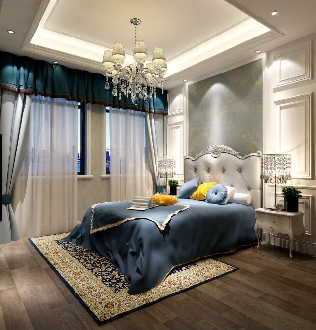 卧室图片来自广州九艺（三星）装饰设计在岭南新世界李生雅居的分享