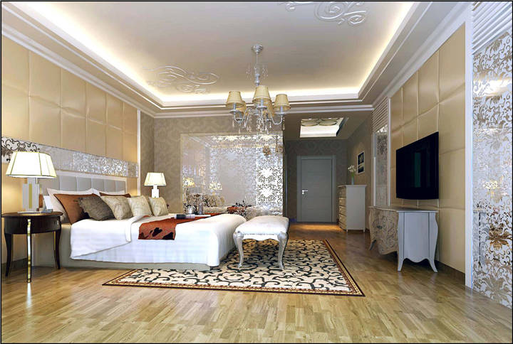 卧室图片来自广州九艺（三星）装饰设计在海畔家园胡小姐雅居的分享