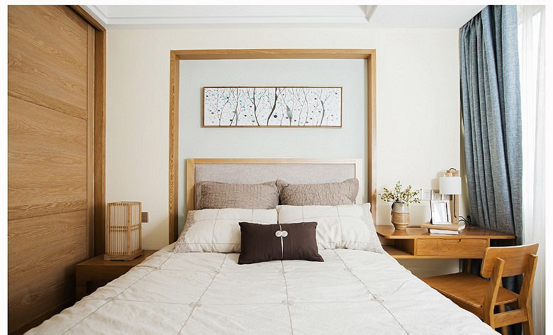 卧室图片来自家装大管家在纯纯原木风 87平日式混搭雅致居的分享