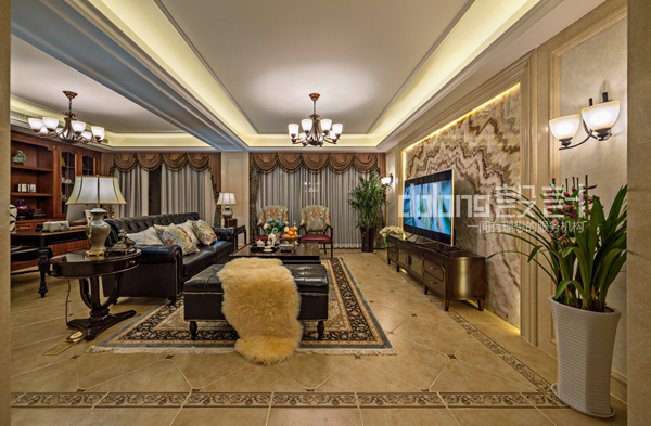 混搭 客厅图片来自DoLong董龙设计在法兰谷装修实景《绒情西雅图》的分享