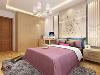 主卧则是一个集休息、学习、储物为一体的空间，墙面和其他空间一样为白色，床头做造型
色彩选择暖色调，有助于睡眠。