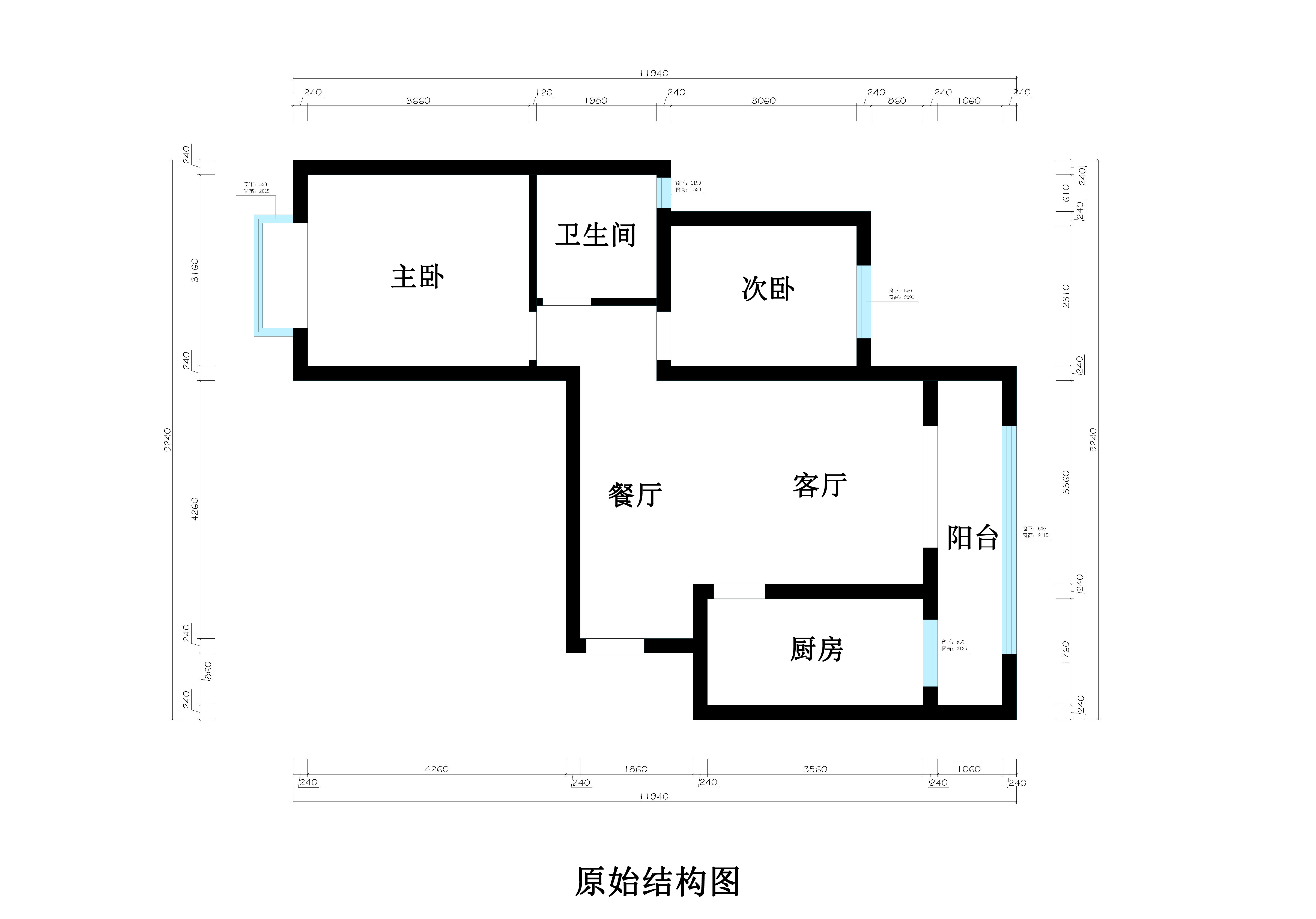 户型图图片来自业之峰装饰旗舰店在一抹蓝调的分享