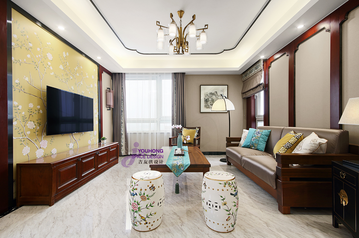新中式 苏式文化 四居 客厅图片来自吉友洪设计工作室在吉友洪设计| 剪影的分享