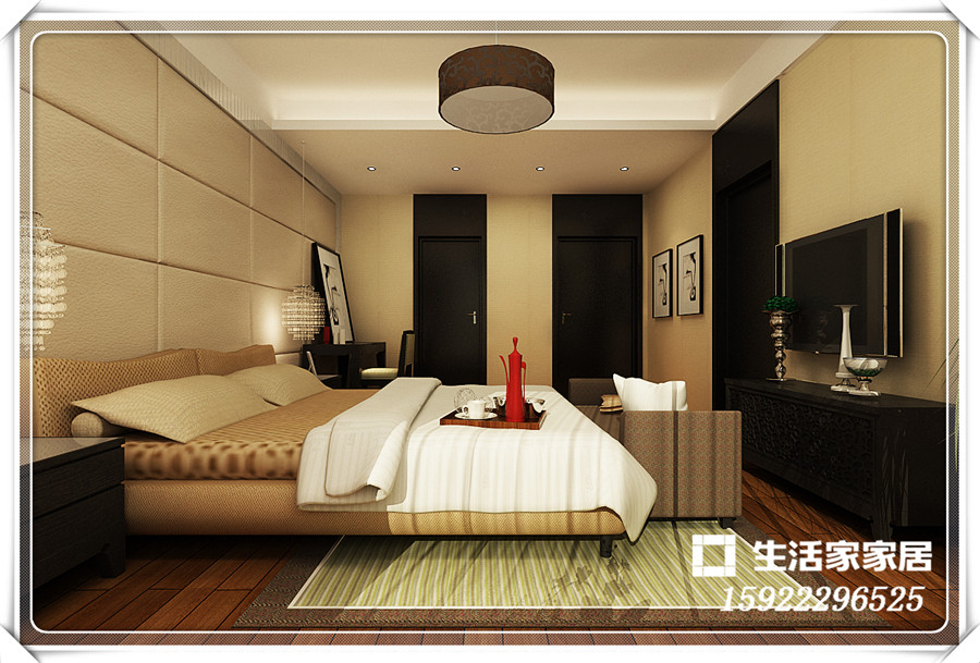 港式风格 三居 小资 收纳 生活家家居 卧室图片来自天津生活家健康整体家装在港市新城-港式风格的分享