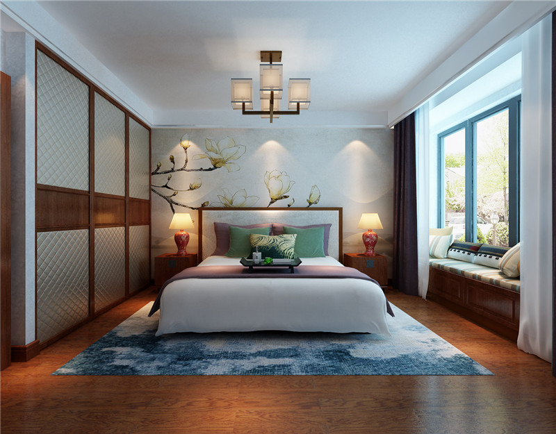 龙发装饰 南益三期 中式简约 三居室设计 室内设计 卧室图片来自龙发装饰天津公司在南益三期105平米中式简约风格的分享
