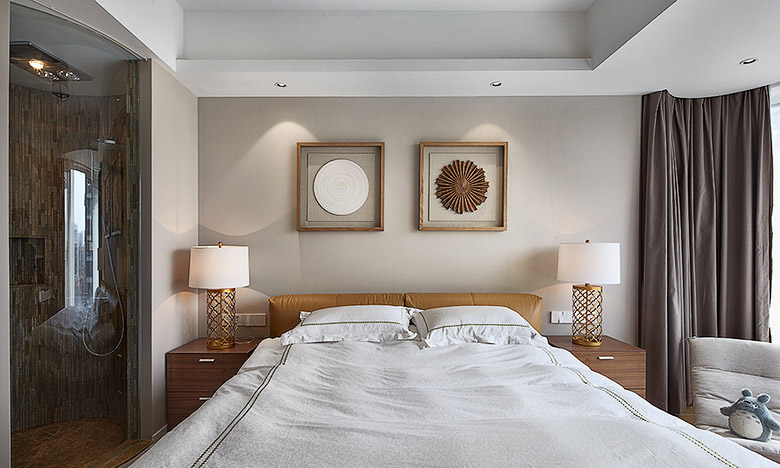 卧室图片来自家装大管家在满心愉悦 122平现代雅致时尚3居的分享