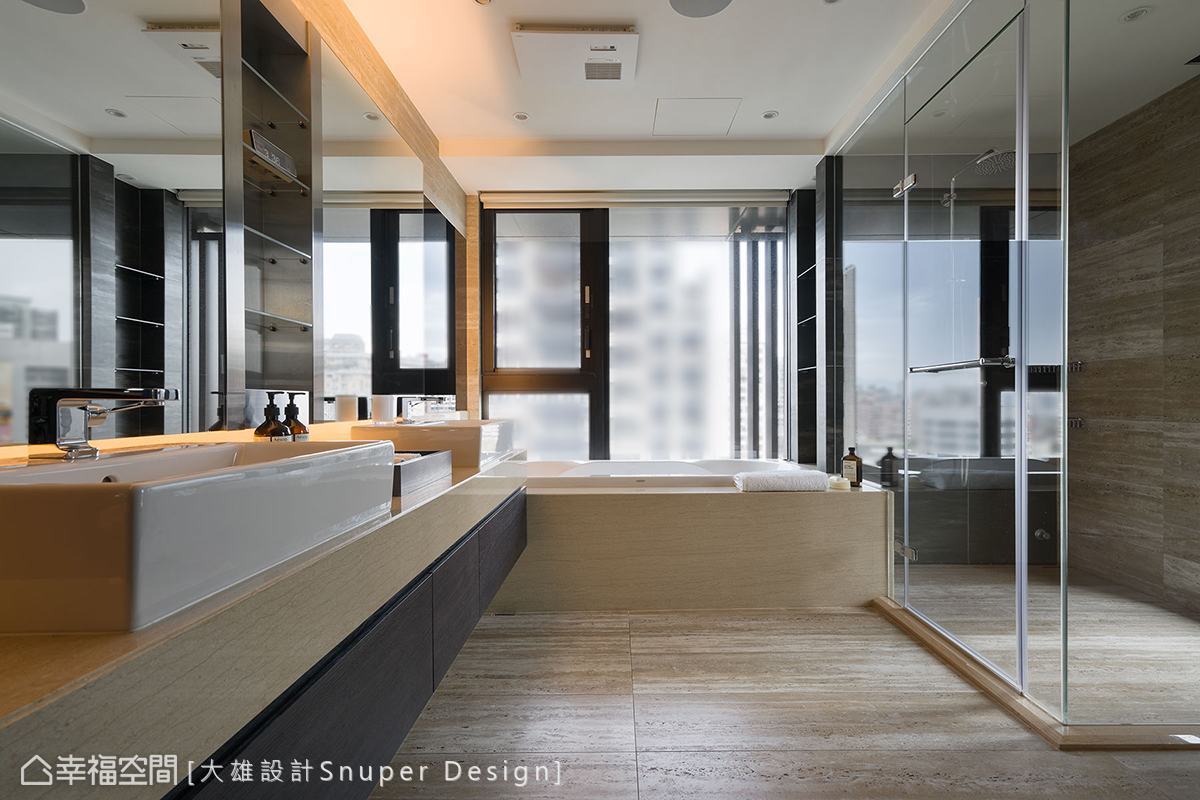 三居 现代 简约 收纳 卫生间图片来自幸福空间在Penthouse的分享