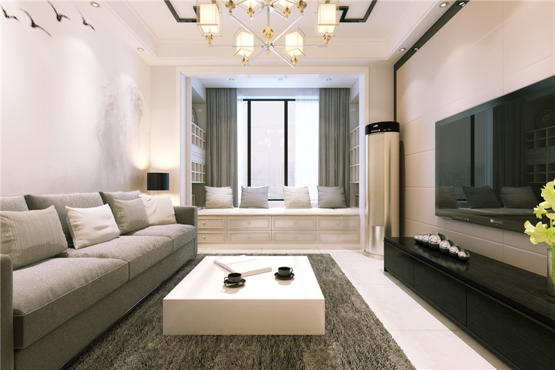 客厅图片来自龙发装饰天津公司在诺德89平米现代简约风格的分享