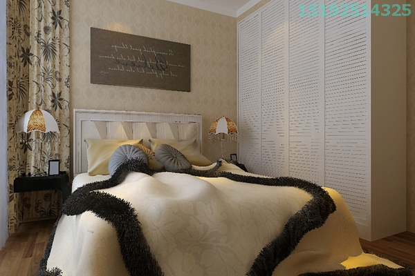 三居 鲁润静园 实创 装修 简约 卧室图片来自快乐彩在鲁润静园112平现代简约装修的分享