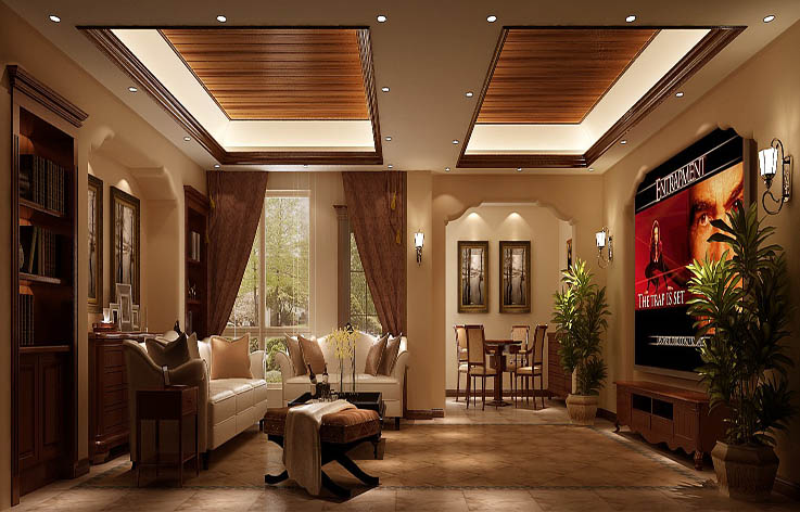 别墅 客厅 卧室 餐厅图片来自静、以修身在天竺新新家园370㎡托斯卡纳的分享