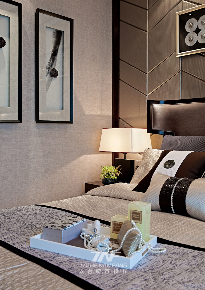 新中式风格 样板房设计 王五平　 三居　 四居 卧室图片来自王五平设计在深圳海航城F户型样板房的分享