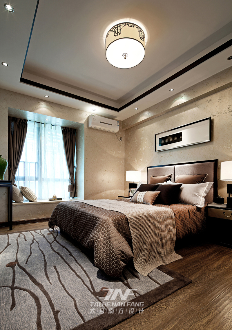 新中式风格 样板房设计 王五平　图片来自王五平在深圳海航城F户型样板房的分享