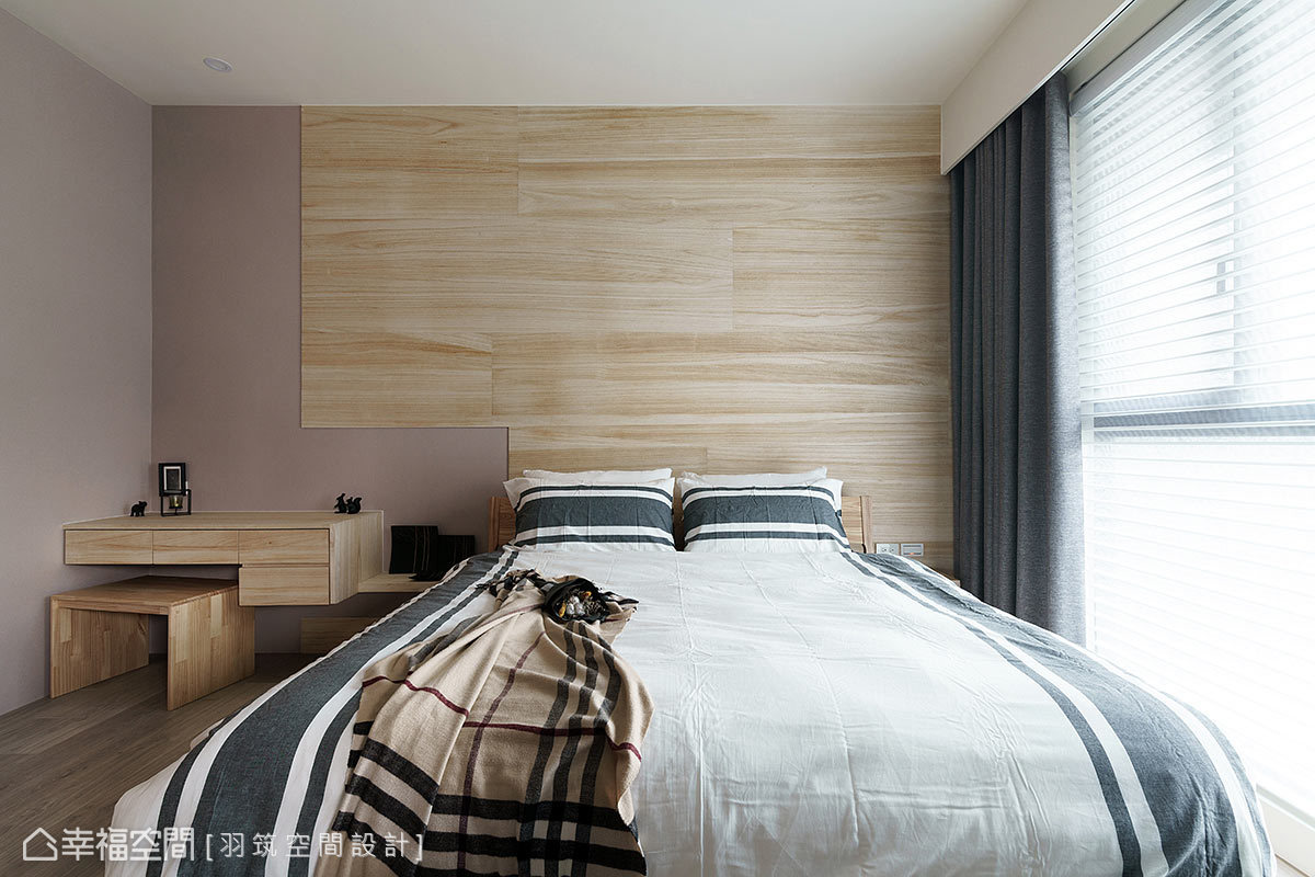 三居 简约 收纳 现代 卧室图片来自幸福空间在无边光色　归国夫妻的北欧新婚宅的分享