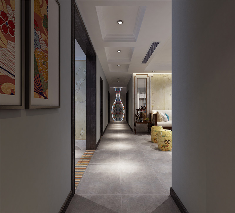 龙发装饰 海宁湾 四居 新中式 中式 客厅图片来自龙发装饰天津公司在海宁湾120平米新中式风格的分享