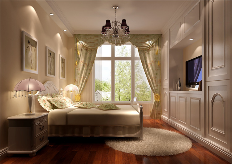 欧式 简约 三居 卧室图片来自北京高度国际装饰在K2百合湾120平米简欧风格的分享