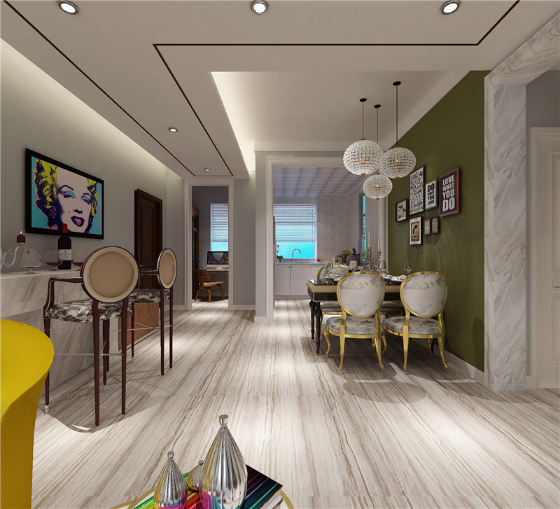 龙发装饰 海宁湾 简约 现代 二居 餐厅图片来自龙发装饰天津公司在海宁湾100平米简约现代风格的分享