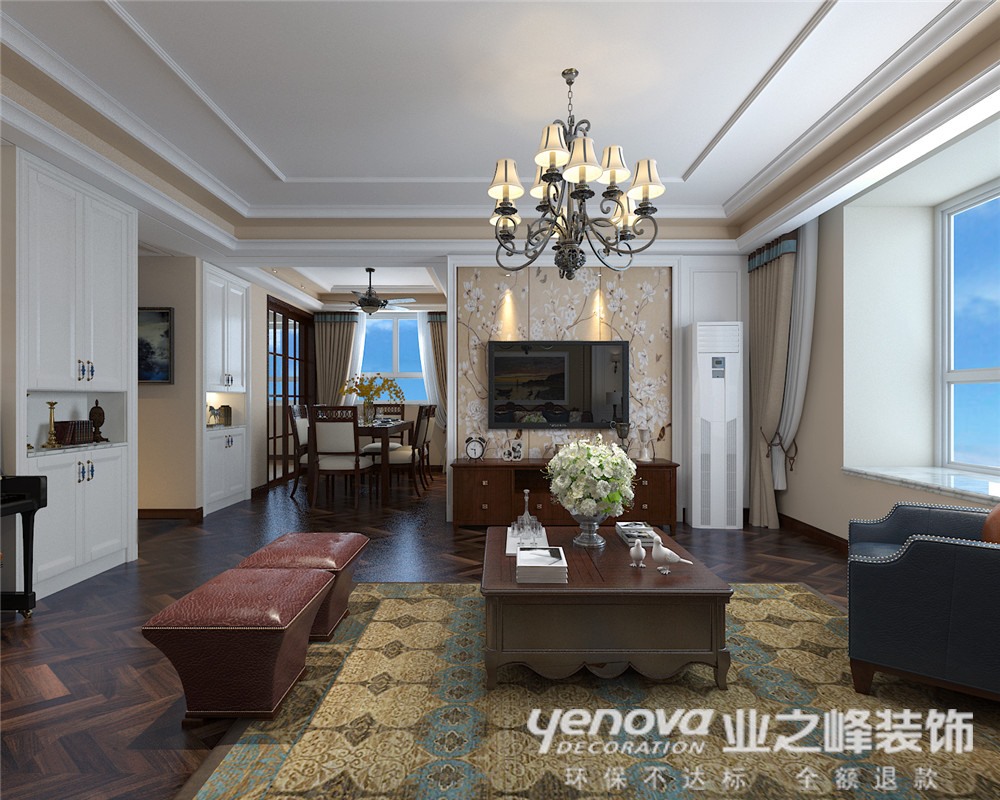 美式 三居 白领 客厅图片来自青岛业之峰官方客服--小万在中城嘉汇 149平 美式风格的分享