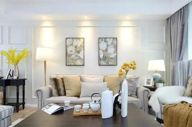 客厅图片来自家居装饰-赫拉在兰州实创装饰130美式两居的分享