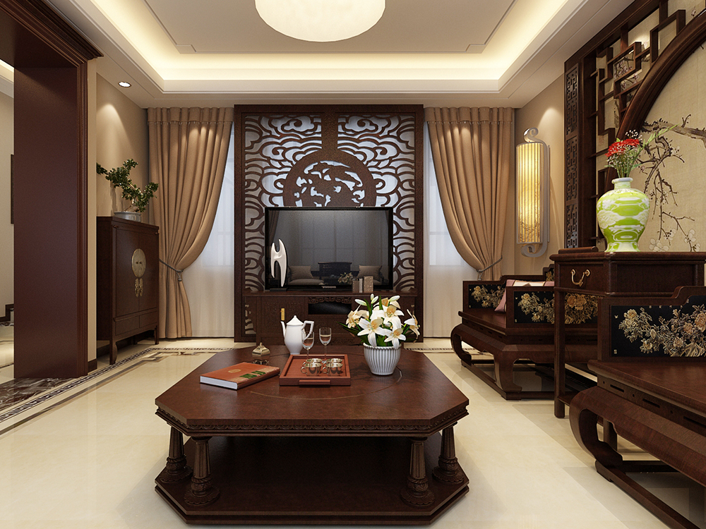 三居 中式 客厅图片来自tjsczs88在竹外桃花的分享