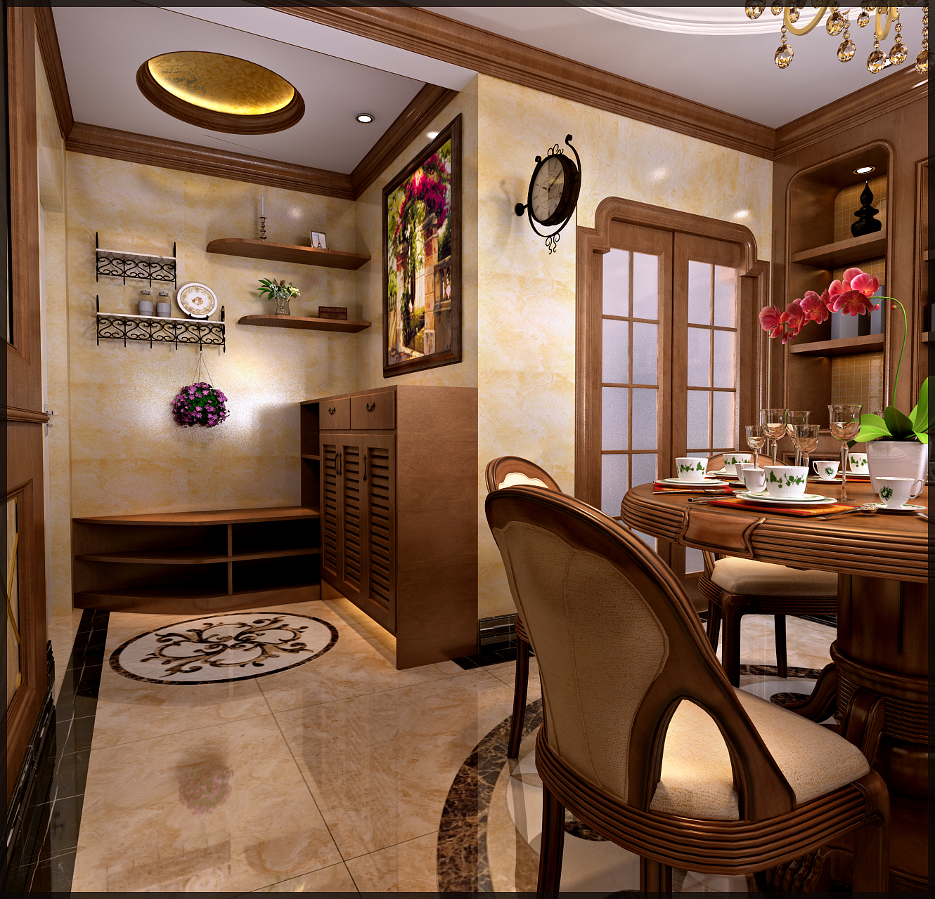 欧式 混搭 别墅 客厅 卧室 厨房图片来自博爵装饰在泛亚国际悦城的分享