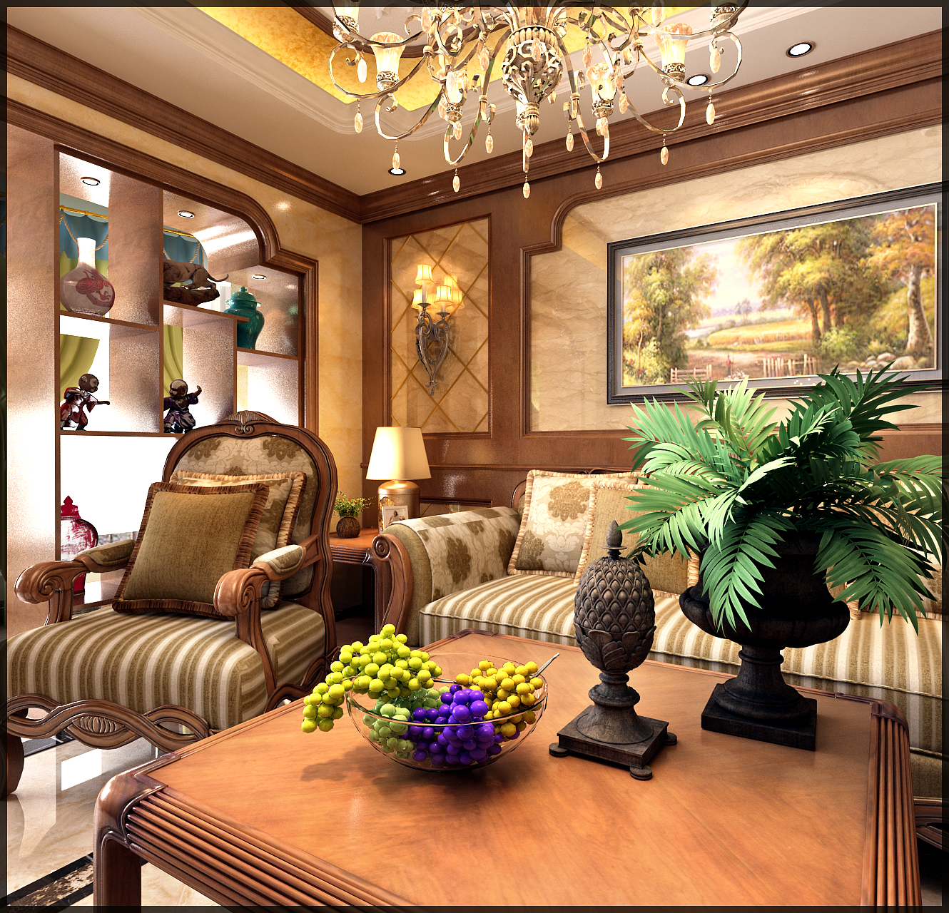 欧式 混搭 别墅 客厅 卧室 厨房图片来自博爵装饰在泛亚国际悦城的分享