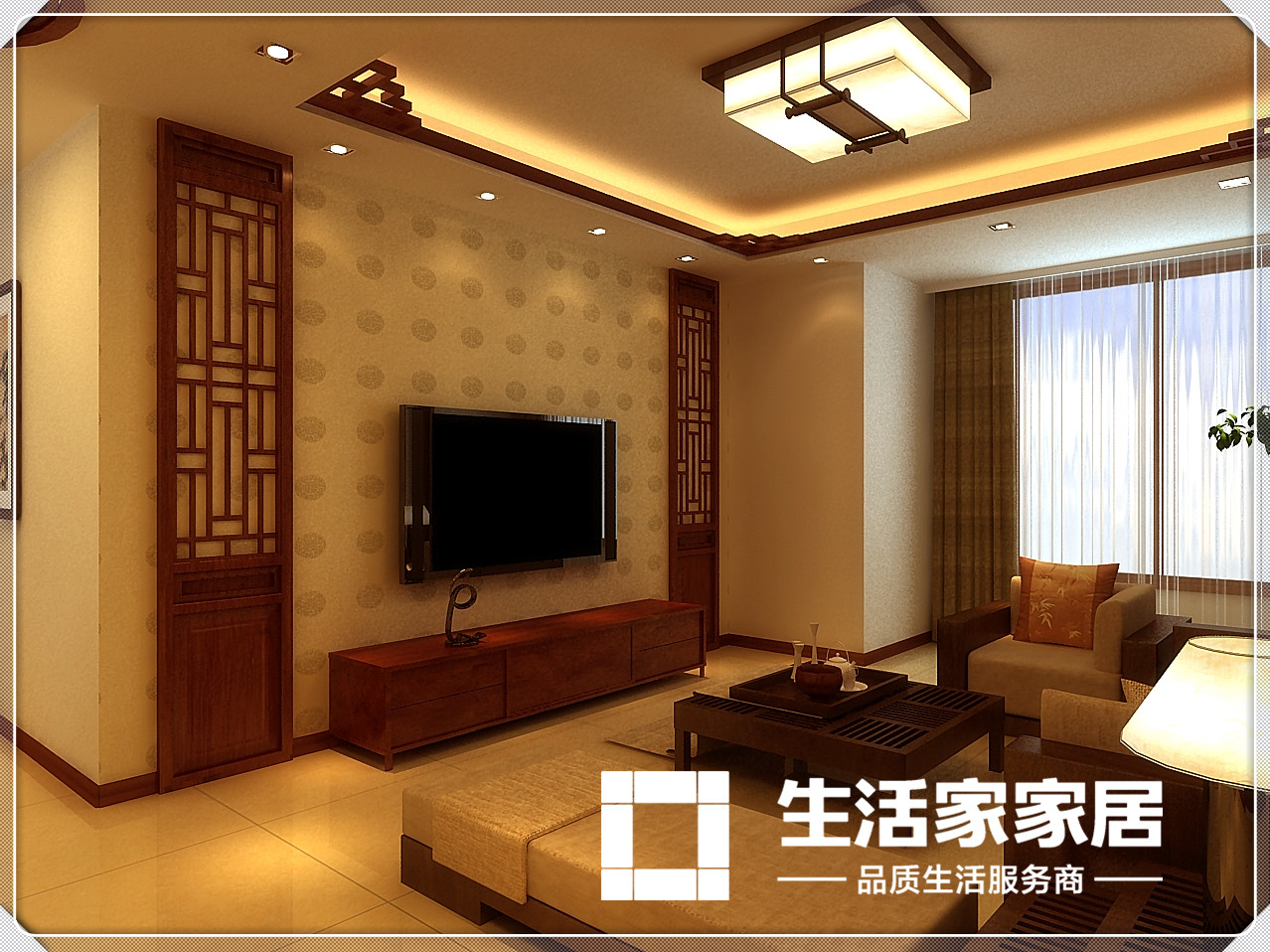 简约 小资 三居 收纳 生活家家居 客厅图片来自天津生活家健康整体家装在北宁湾-中式风格的分享