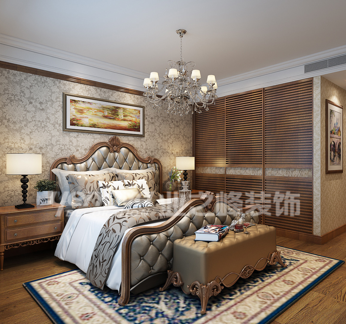 欧式 三居 卧室图片来自青岛业之峰装饰--小娟在晓港名城新古典风格的分享