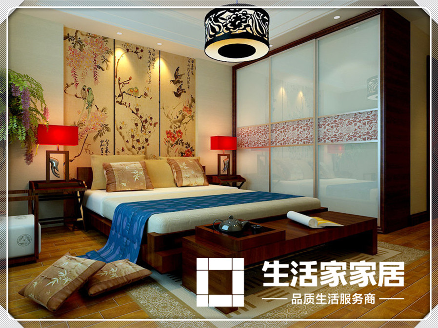 简约 生活家家居 小资 二居 卧室图片来自天津生活家健康整体家装在保利香槟国际-中式风格的分享