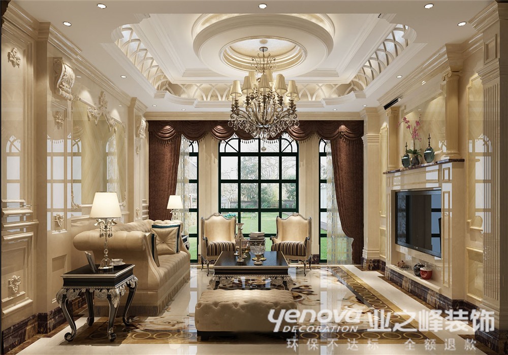 欧式 别墅 客厅图片来自青岛业之峰装饰--小娟在【麗山国际】220平的分享