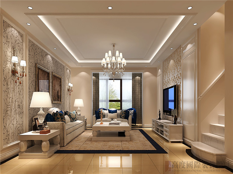 简约 复式 五居 白领 小资 客厅图片来自北京高度国际装饰在金色漫香苑180㎡简约风格的分享