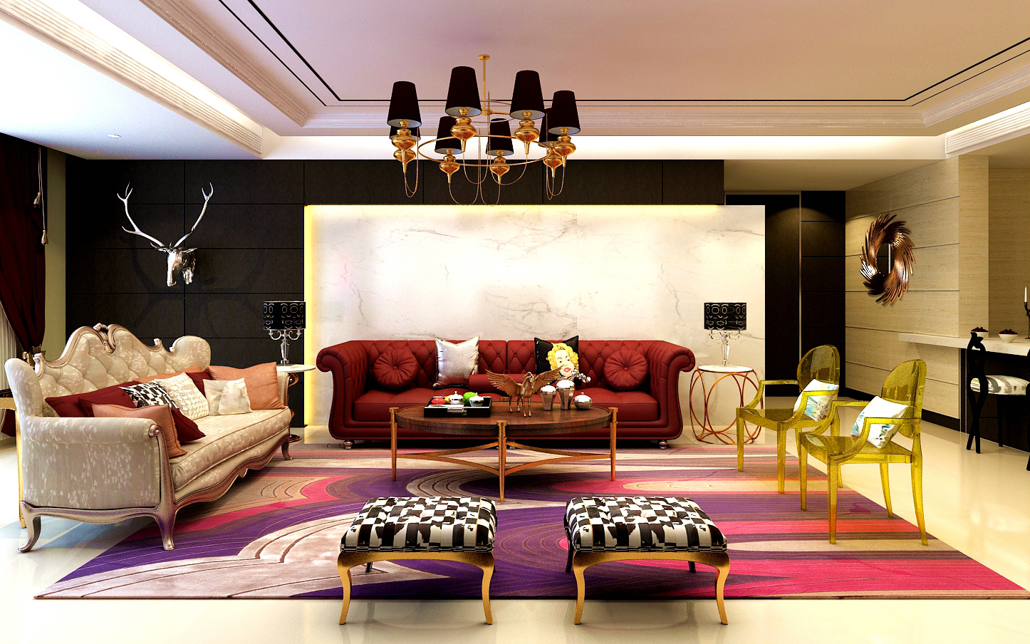 欧式 客厅图片来自轻舟装饰-90后的华仔在长安太和-300平米-欧式风格的分享