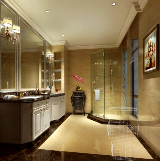 别墅 卫生间图片来自尚筑装饰在欧香小镇320平米 现代风格的分享