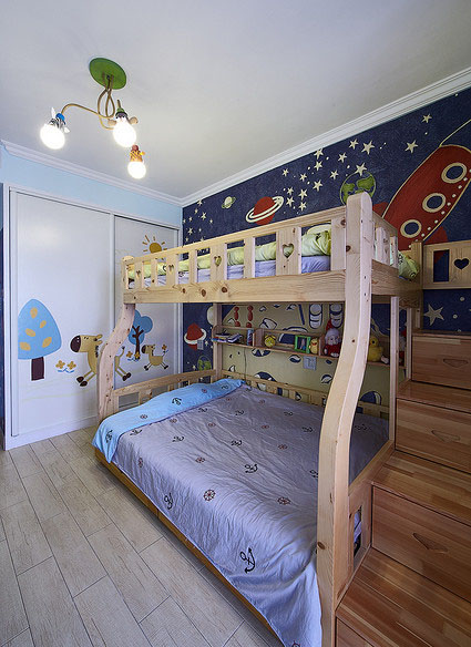儿童房图片来自家装大管家在一眼惊喜 100平地中海温馨3居室的分享