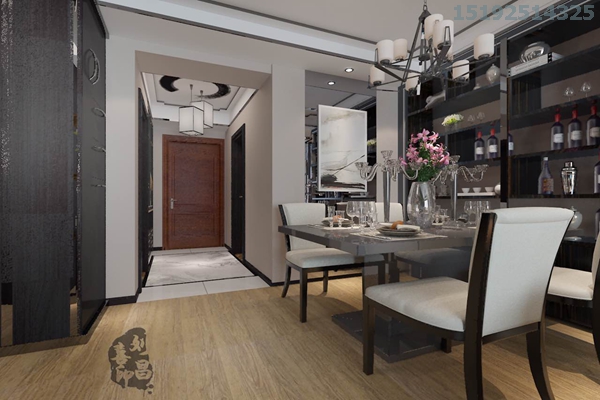 二居 新中式 实创 中城嘉汇 白领 餐厅图片来自快乐彩在中城嘉汇新中式两居室93平装修的分享