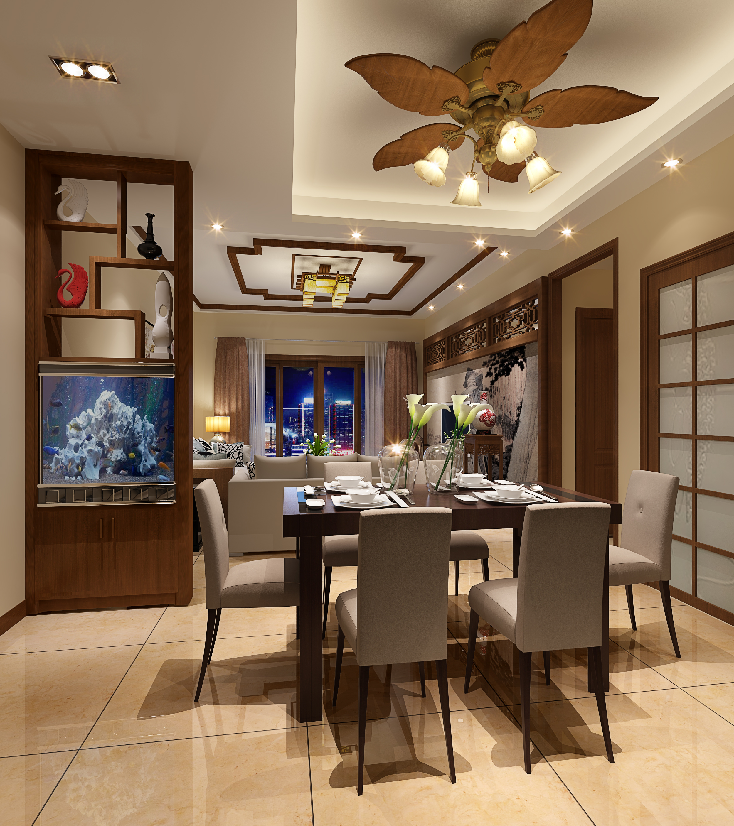 中式装修 古典装修 餐厅图片来自紫云轩中式装修在湖南湘江大宅古典中式装修实例的分享