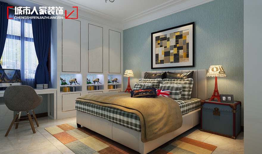 收纳 小资 四居 现代风格 城市人家 卧室图片来自太原城市人家原卯午在西部丽景180平米现代风格设计的分享
